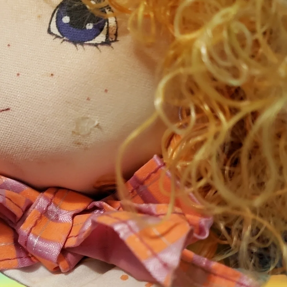 APPLAUSE VINTAGE Rock N Rag Curly Red Hair Stuffed Doll